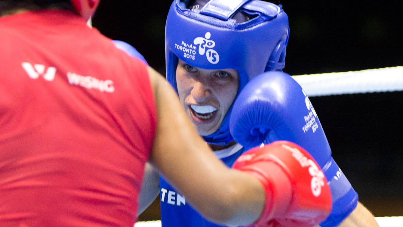 Mandy Bujold has advanced to the gold medal match in the women's fly (48-51kg) division.