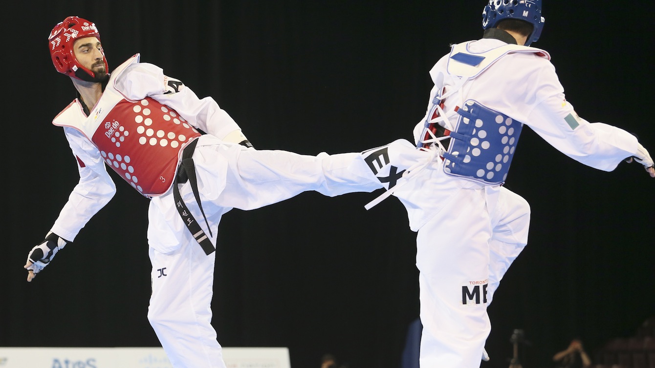 Maxime Potvin in the middle of a match