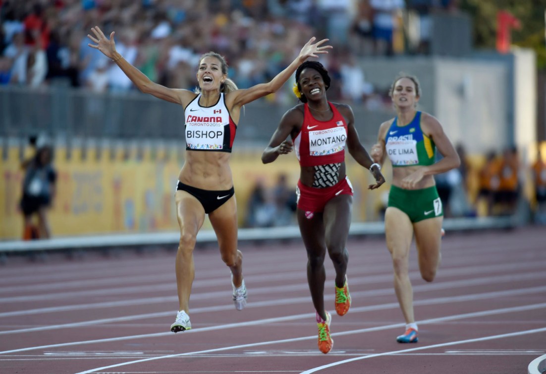 Melissa Bishop raced to gold in the women's 800m at To2015 on July 22nd.