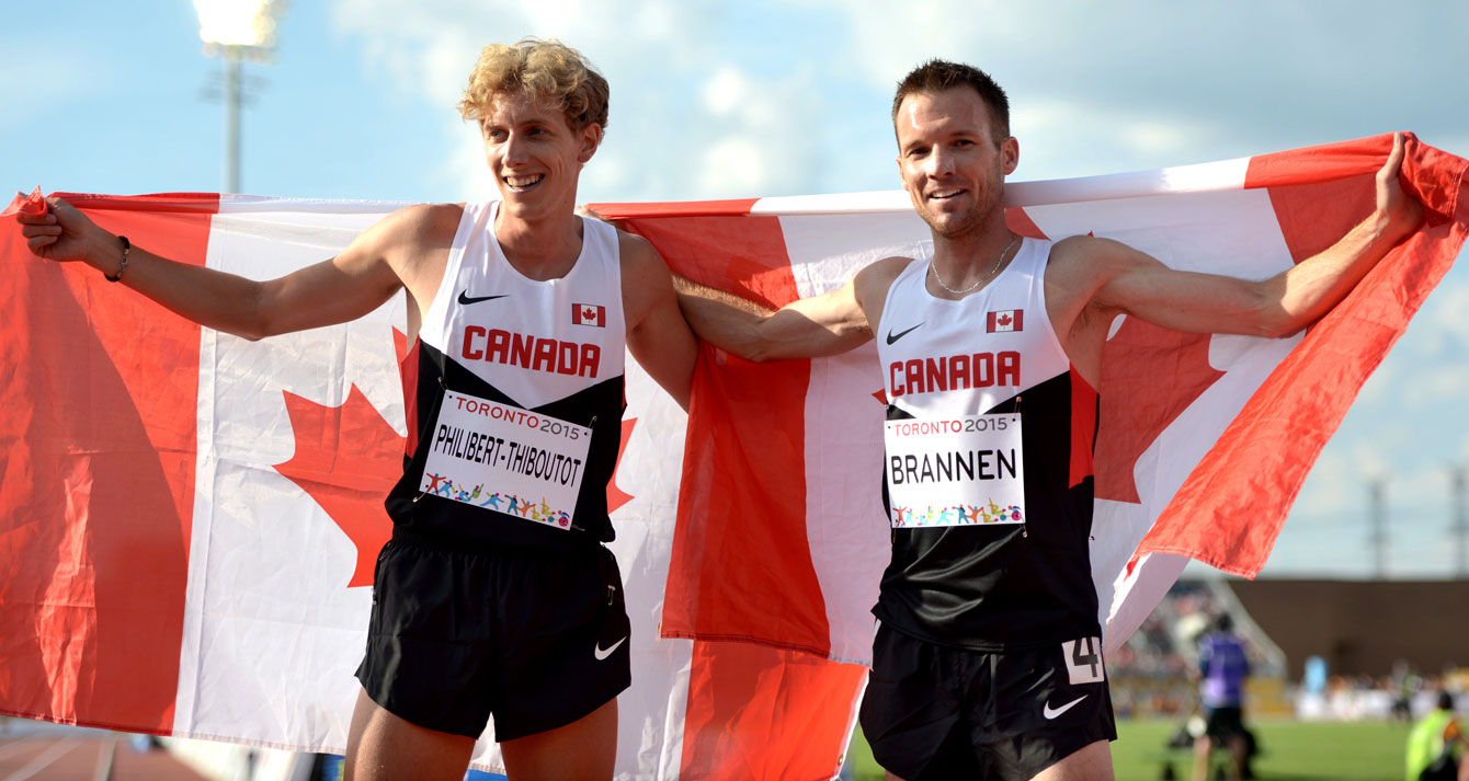 Nate Brannen and Charles Philibert-Thiboutot won silver and bronze, respectively, in the men's 1500m on Day 14 of Toronto 2015.