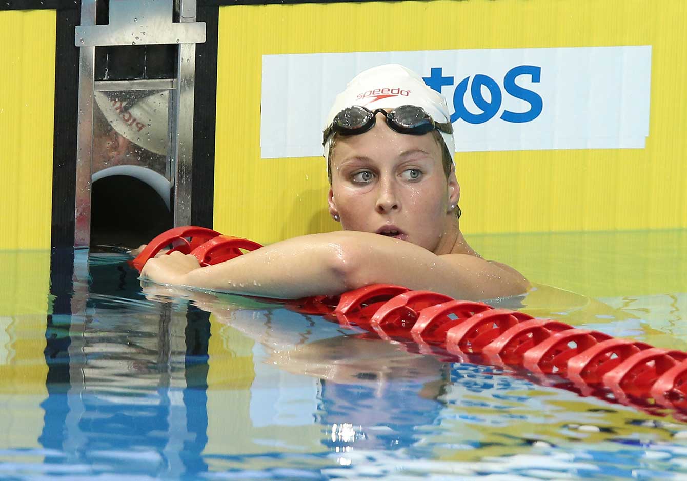 18-year-old Sydney Pickrem after her heats 400 IM at TO2015.