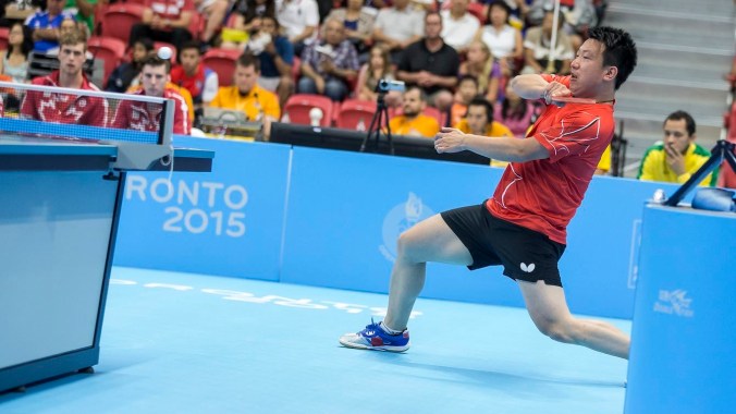 The Canadian men's table tennis team wins bronze at the 2015 Pan American Games