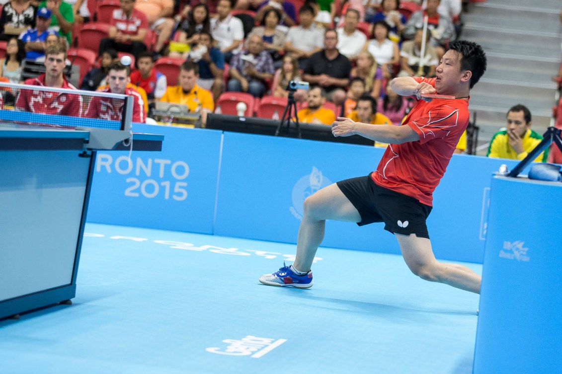 Eugene Wang won TO2015 table tennis bronze in men's singles on Day 15.