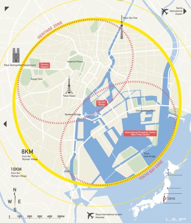 Map of Tokyo 2020 venues