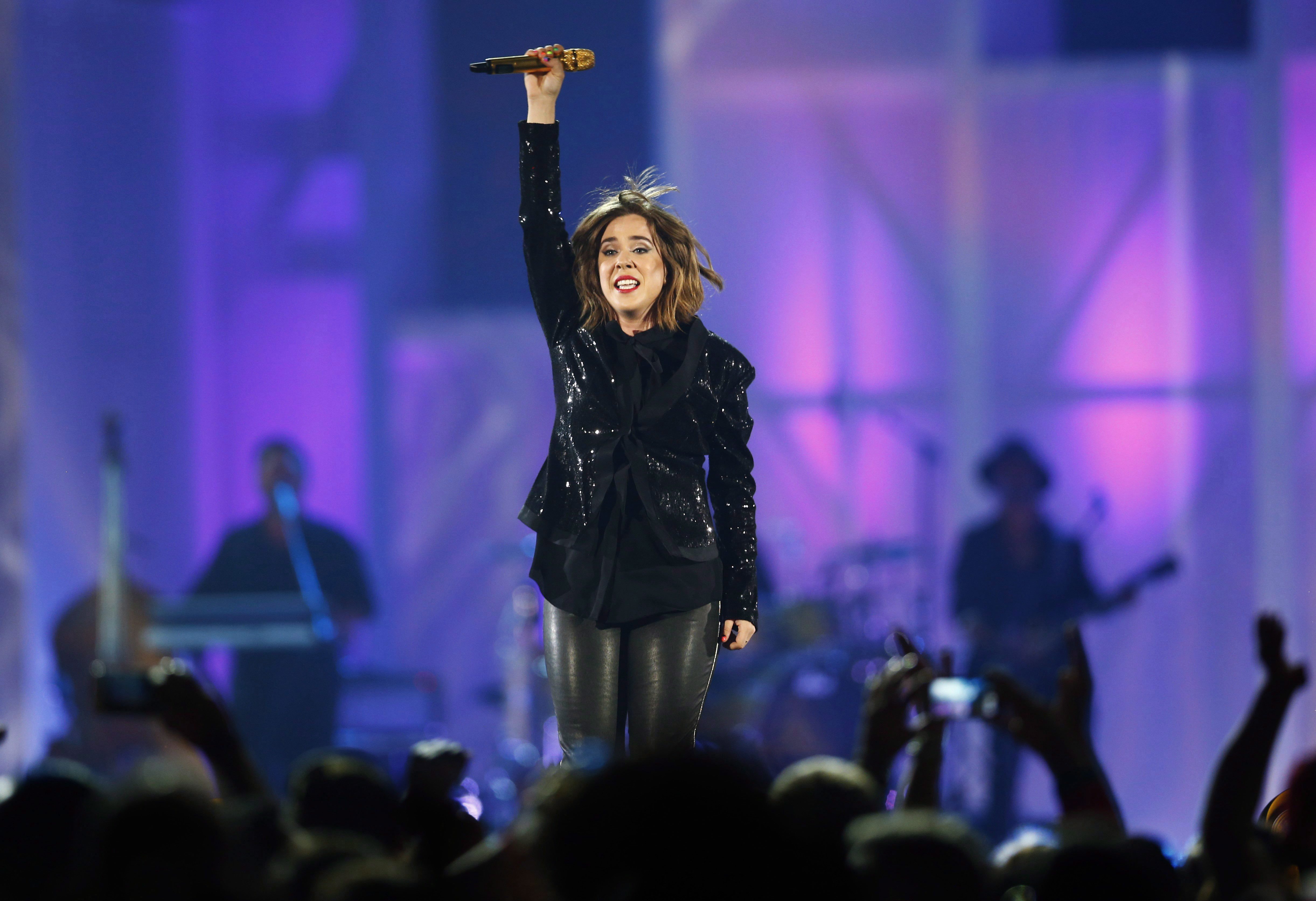 Serena Ryder performs during the closing ceremony at the Pan Am Games in Toronto