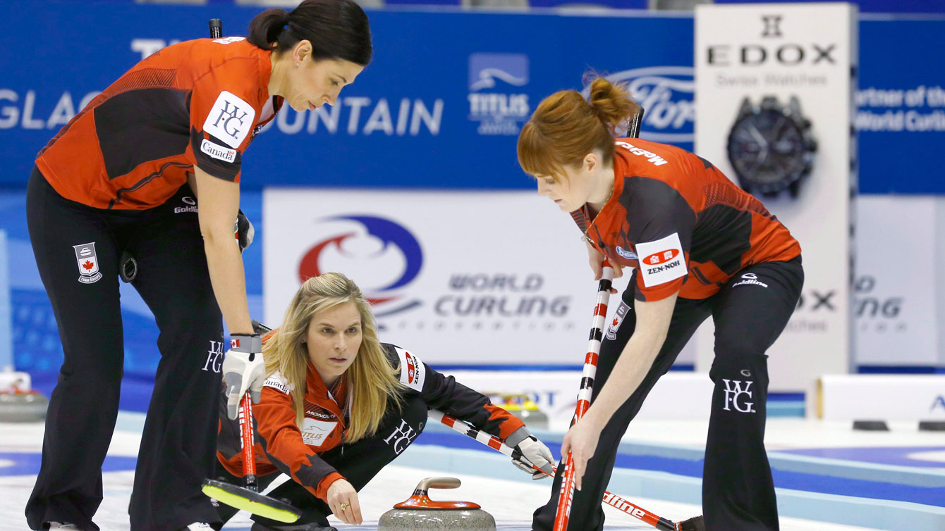 Team Jennifer Jones at the 2015 world championships.