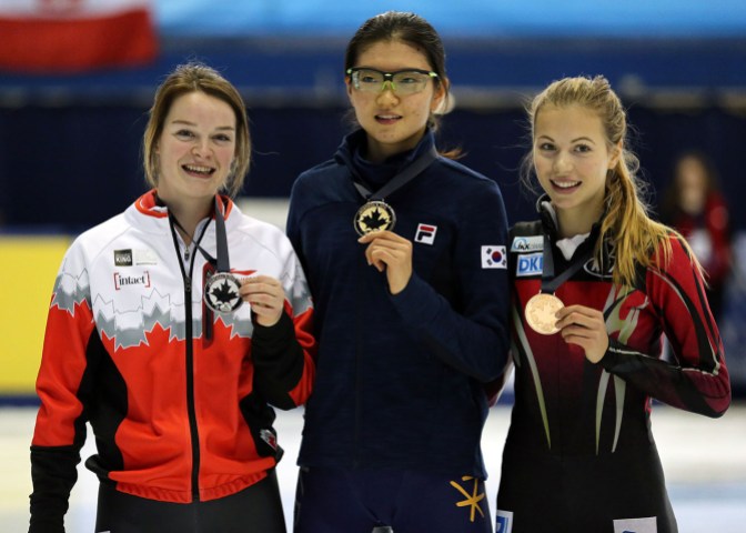 podium-1- Kim Boutin (left).