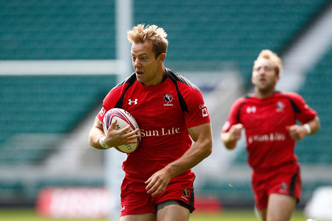 Harry Jones breaks away with ball