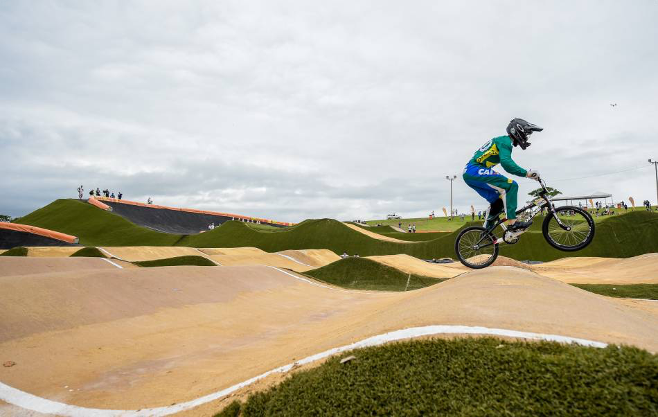 A rider during a BMX test event at X-Park. (Photo: IOC/Paulo Mumia)
