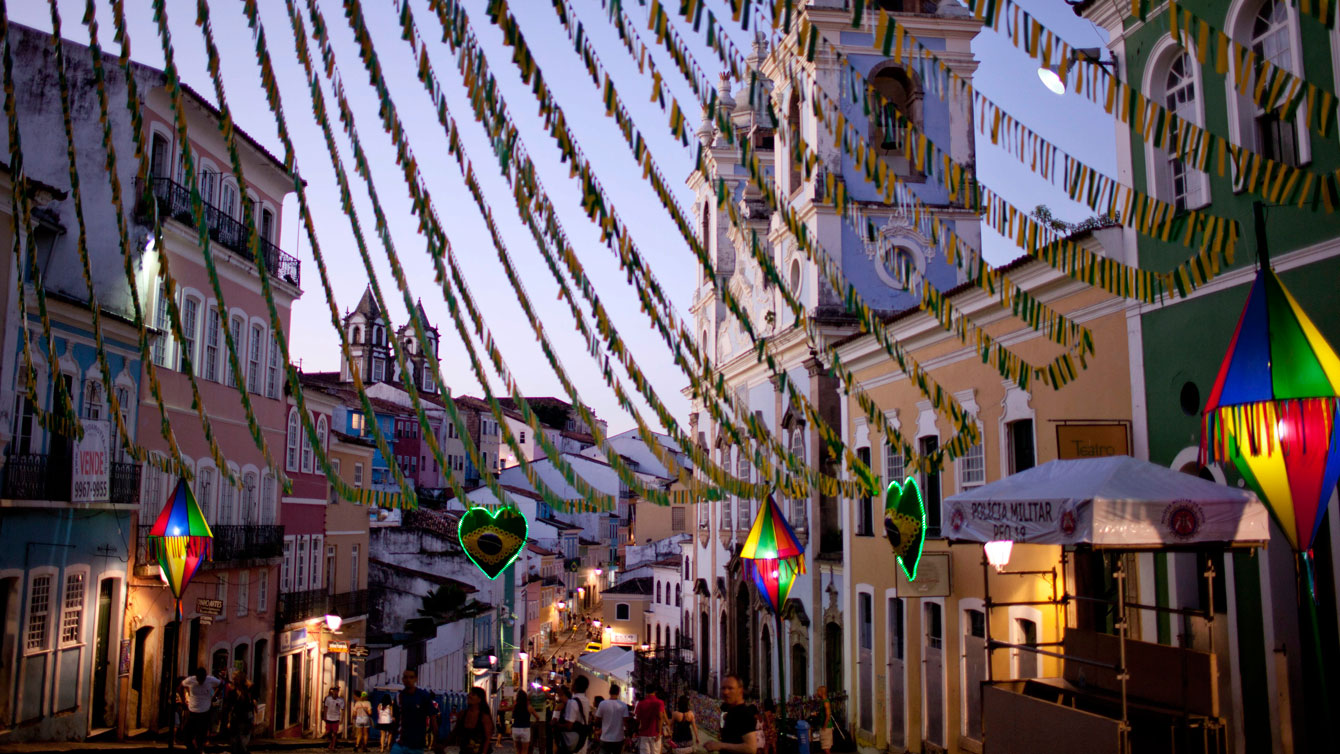 Pelourinho, a historic neighbourhood in Salvador, Brazil