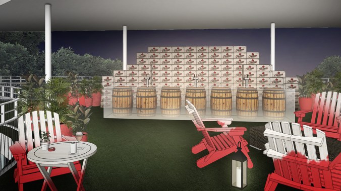 Rio 2016: Canada Olympic House rendering of the Molson Outdoor Bar.