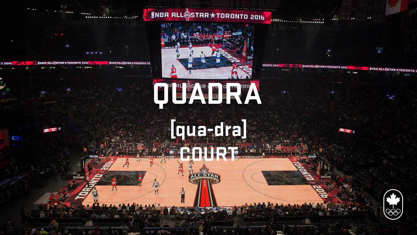 Carioca Crash Course, basketball edition, court (quadra)