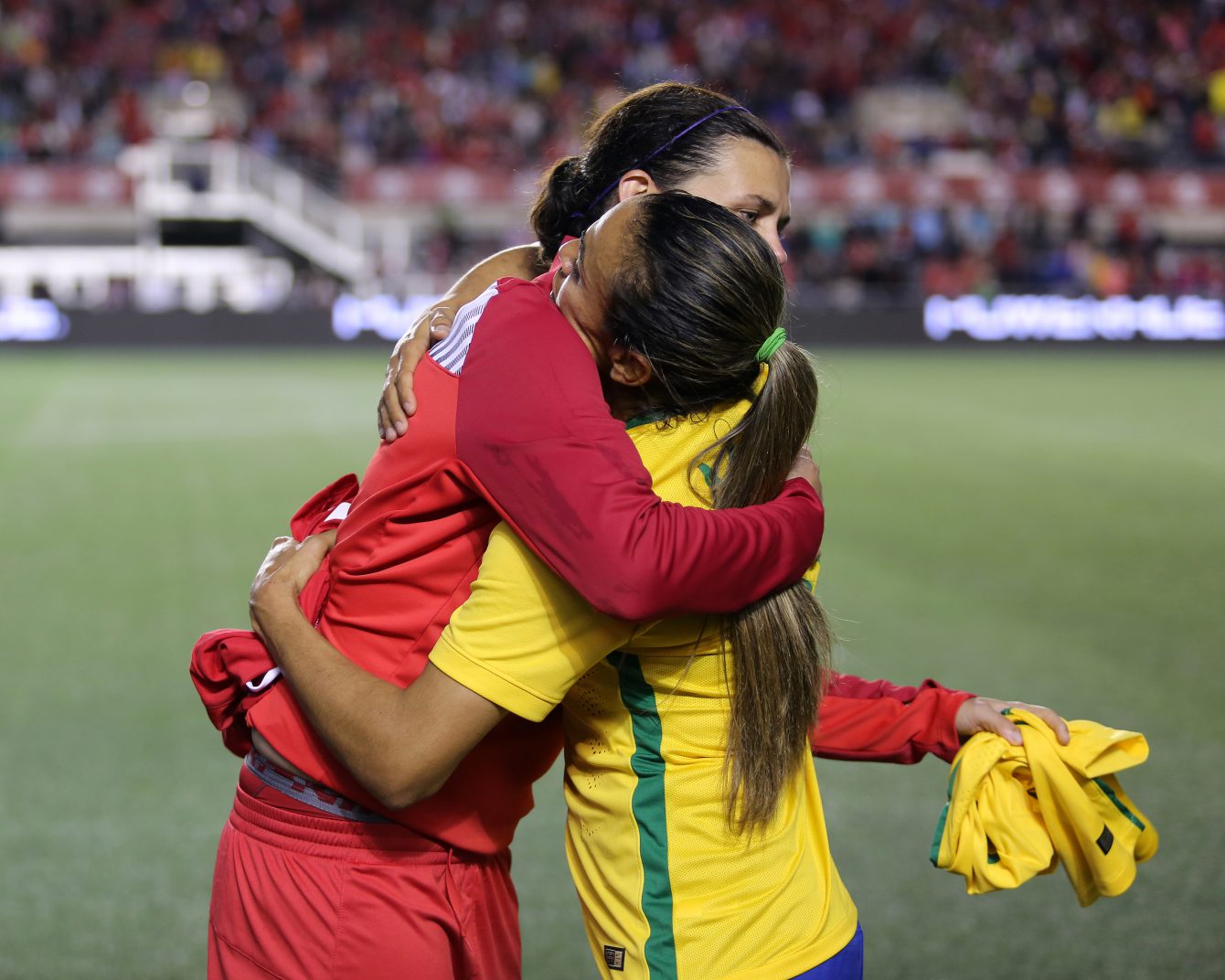 Sinclair and Marta hugging