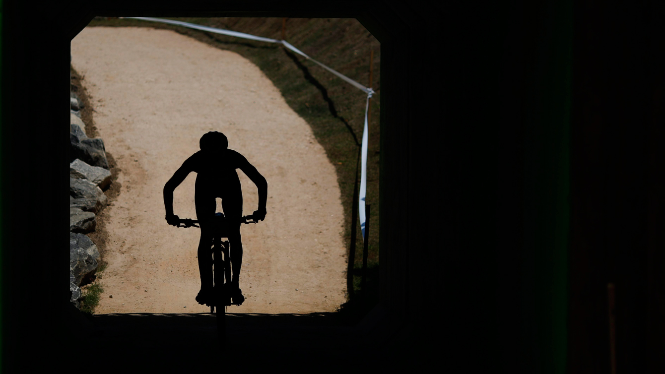 Canada's Catharine Pendrel during the Rio 2016 test event in October, 2015 (AP Photo/Felipe Dana)