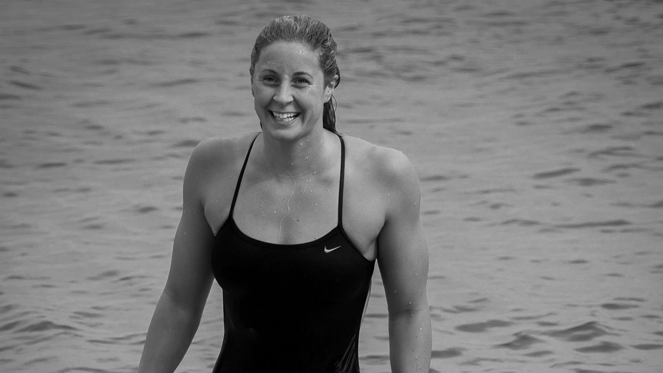 Stephanie Horner after qualifying for Rio 2016 at the Open Water Swimming Olympic Qualifier in Portugal on June 11, 2016. (Rick Pelletier)