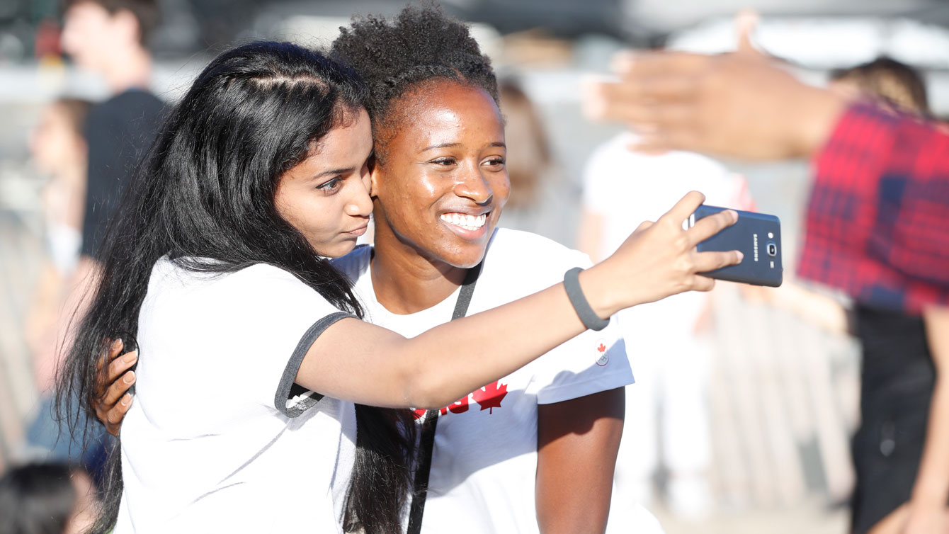 Jelissa Westney poses for a selfie at the Beach Party on July 1, 2016.