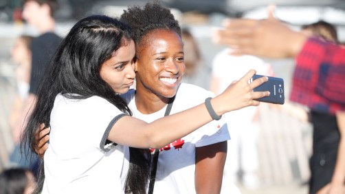 Jelissa Westney poses for a selfie at the Beach Party on July 1, 2016.