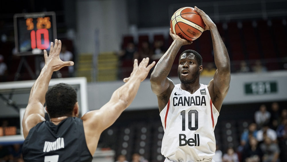 Anthony Bennett scored his tournament high nine points and added five rebounds against New Zealand in an Olympic qualifier on July 9, 2016 (Photo: FIBA). 