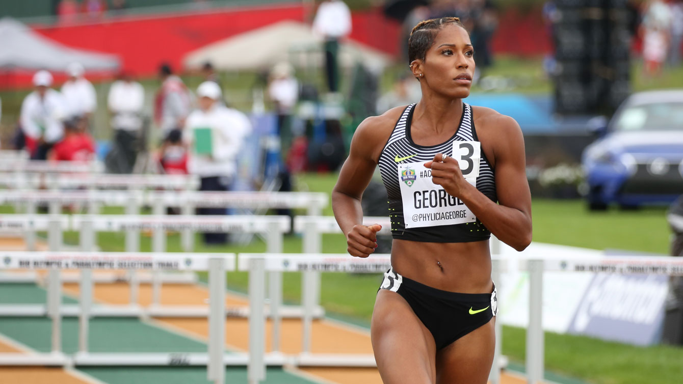 Phylicia George at the Olympic trials on July 10, 2016. 