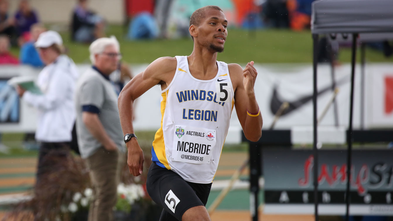 Brandon McBride in the 800m at Olympic trials on July 10, 2016. 