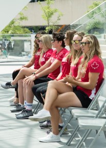 Members of the Team Canada rugby squad during the Rugby Canada send-off party on July 26, 2016. (Tavia Bakowski/COC)