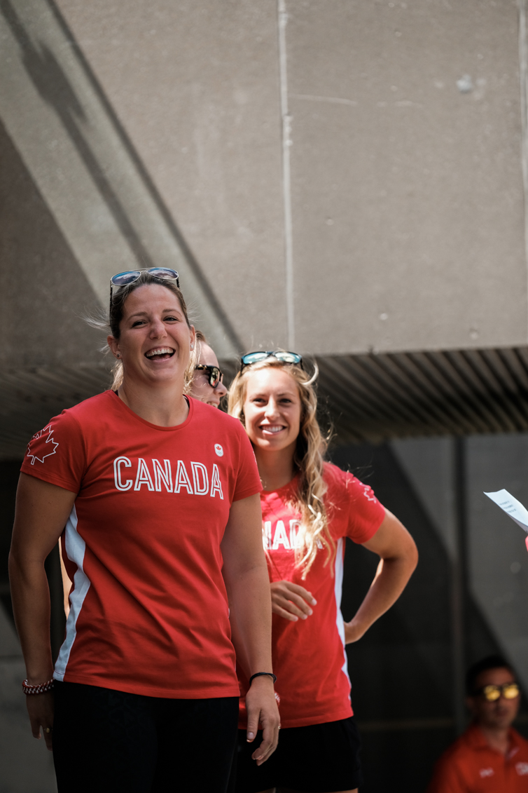 Canada's Rio 2016 Women's Rugby Sevens send-off at Toronto Nathan Phillips Square on July 26, 2016
