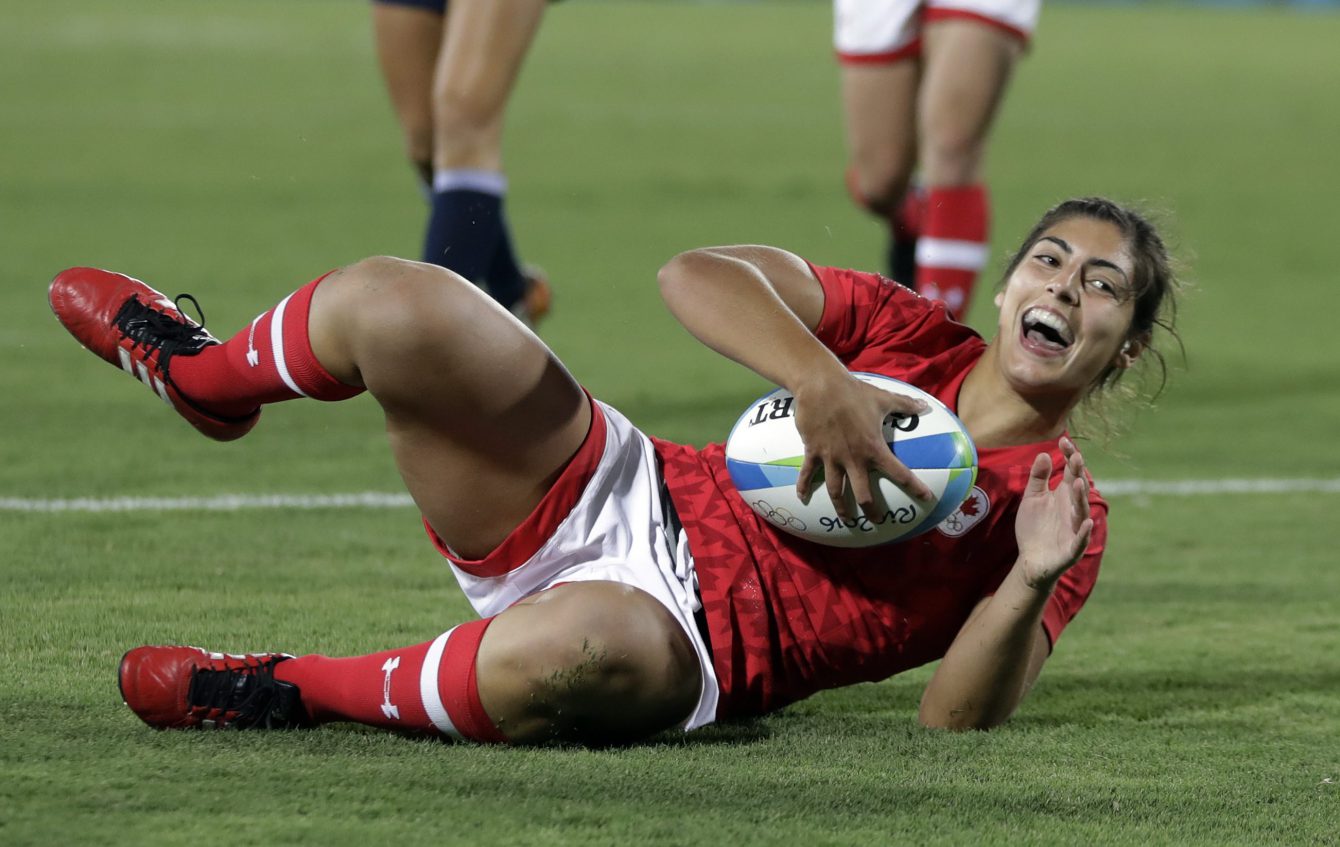Bianca Farella smiling with the ball