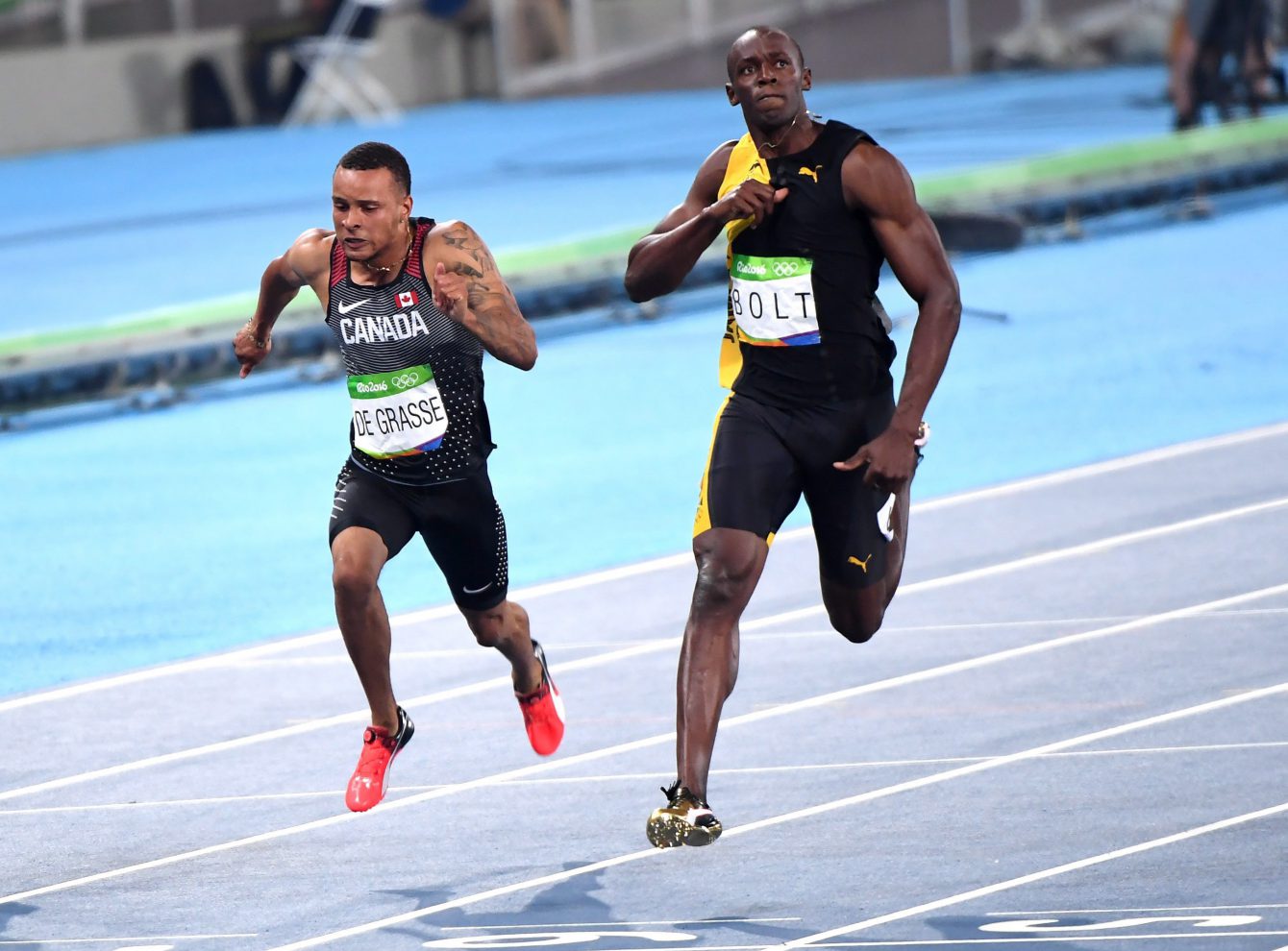 Andre De Grasse, Usain Bolt, Rio 2016, 100m, final, bronze, Olympics, Canada