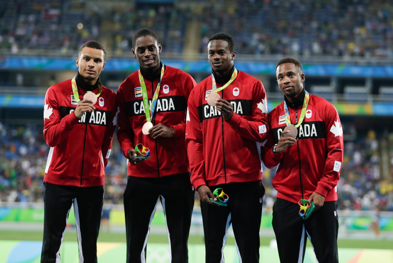 Men's 4x100 Relay, Rio 2016. August 20, 2016. COC Photo/Jason Ransom