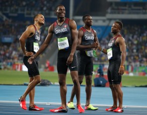Men's 4x100 Relay, Rio 2016. August 19, 2016. COC Photo/Jason Ransom