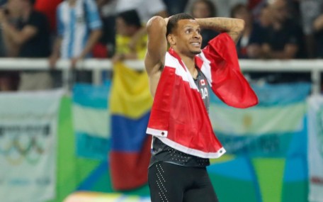 Rio 2016: Andre De Grasse 100m final bronze Andre De Grasse, Usain Bolt, Rio 2016, 100m, final, bronze, Olympics, Canada
