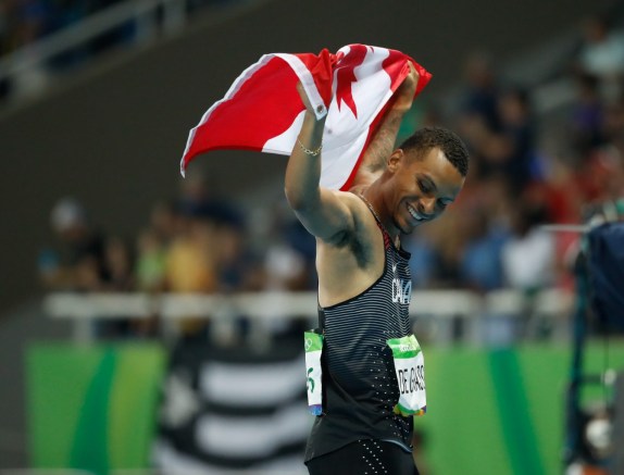 Rio 2016: Andre De Grasse 100m final bronze Andre De Grasse, Usain Bolt, Rio 2016, 100m, final, bronze, Olympics, Canada