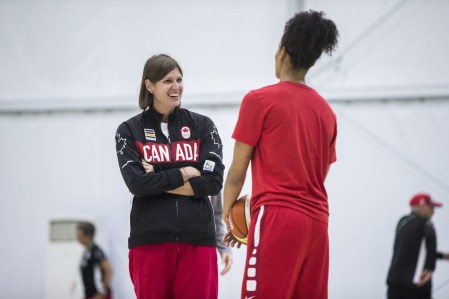 Team Canada women's basketball team practices in the athlete park ahead of the Olympic games in Rio de Janeiro, Brazil, Thursday August 4, 2016. COC Photo/David Jackson