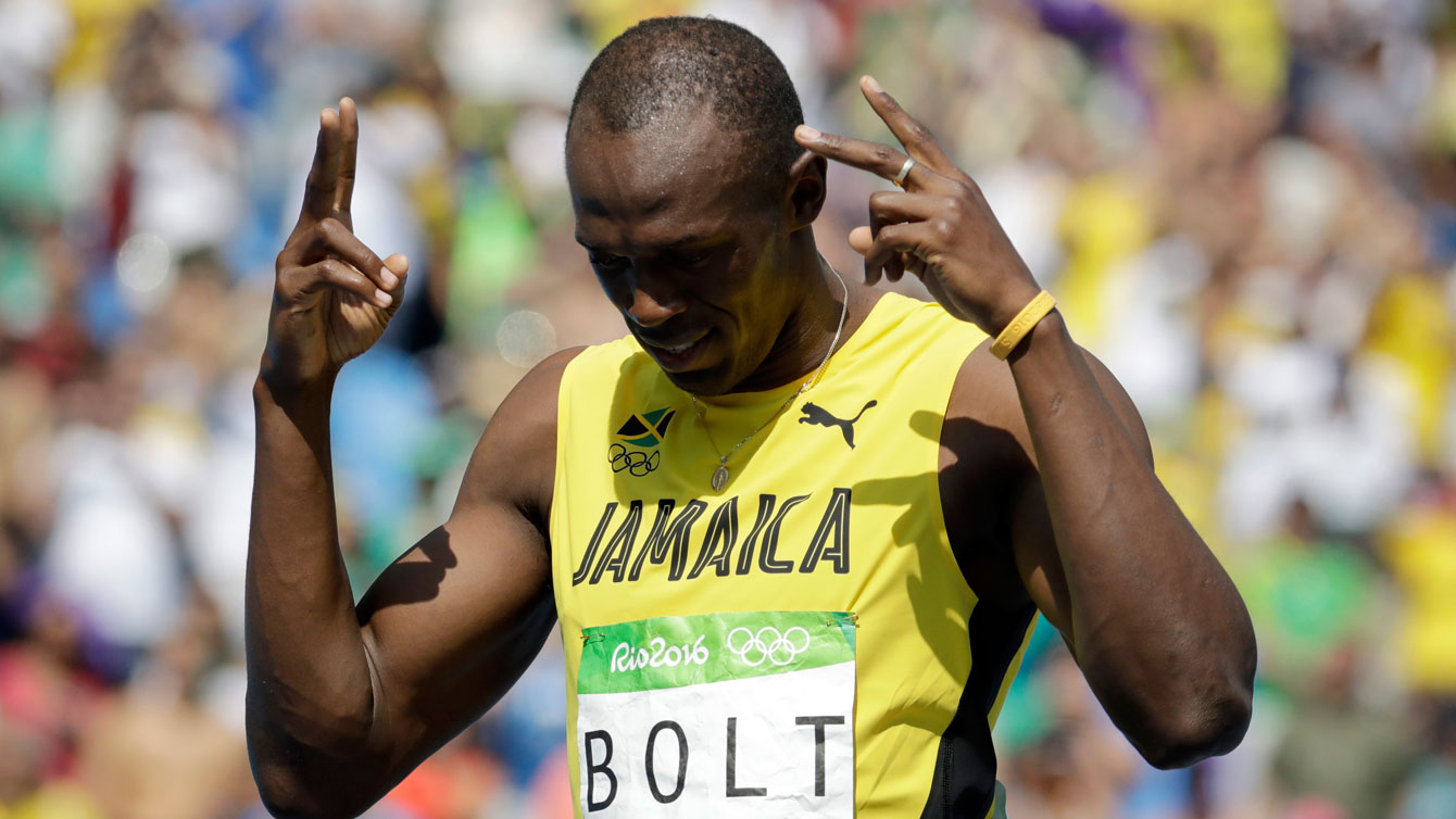 Jamaica's Usain Bolt ahead of the 200m Olympic heats on August 16, 2016 in Rio de Janeiro. 
