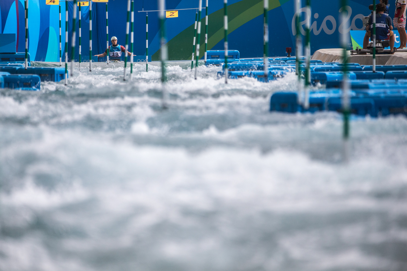 Team Canada's Cameron Smedley looks down the course