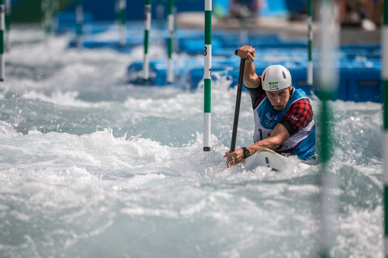 Team Canada's Cameron Smedley races down the course