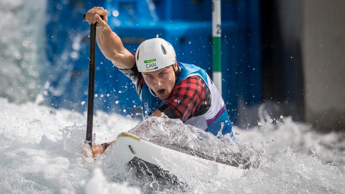 Team Canada's Cameron Smedley races down the course