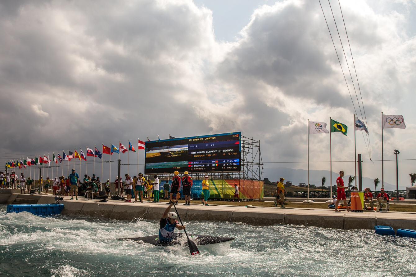 Team Canada's Cameron Smedley races down the course