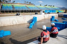 Cam Smedley and Michael Tayler at the Whitewater Stadium