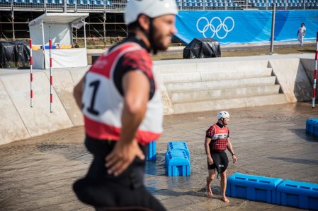 Cam Smedley and Michael Tayler at the Whitewater Stadium