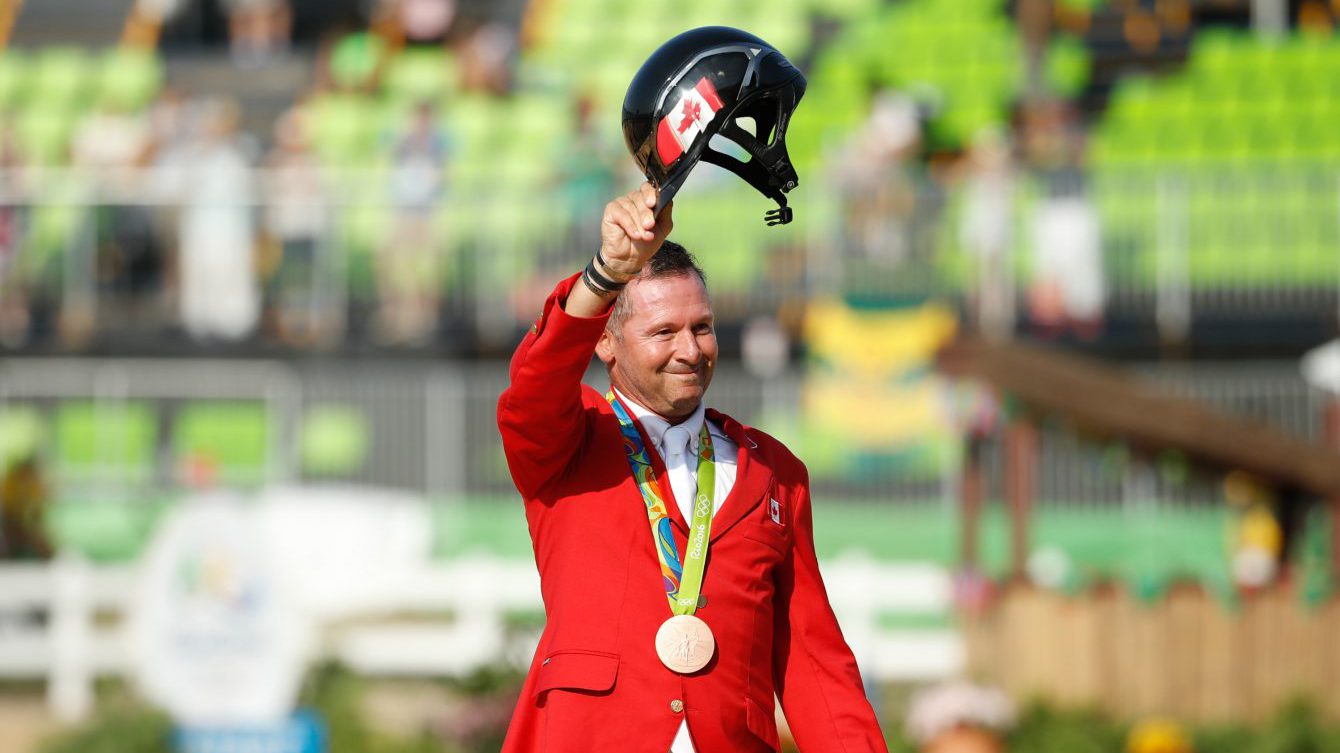 Eric Lamaze wins bronze in individuals show jumping on Fine Lady Five during Rio 2016 (March Blinch/COC)