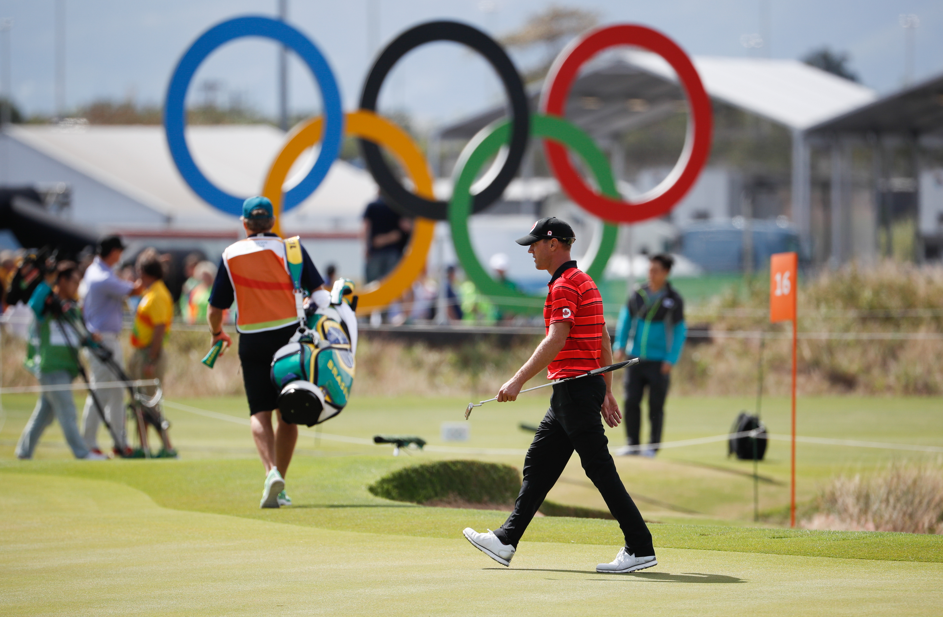 Graham DeLaet on day 1 of the Rio 2016 golf tournament on August 11th, 2016. (Mark Blinch/COC)