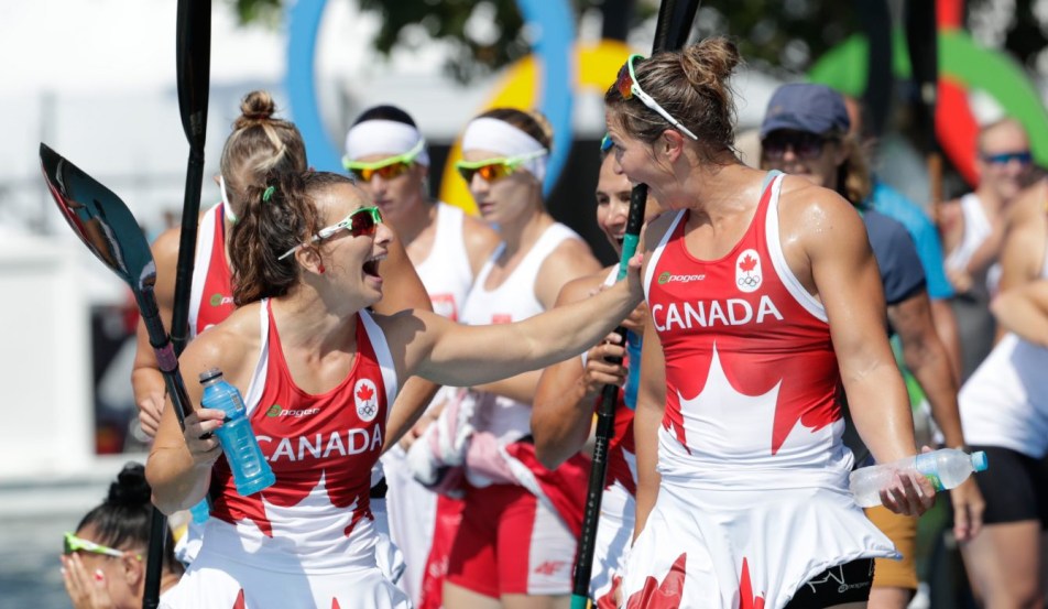 Andréanne Langlois and Kathleen Fraser, Rio 2016. August 19, 2016. COC Photo/Jason Ransom.