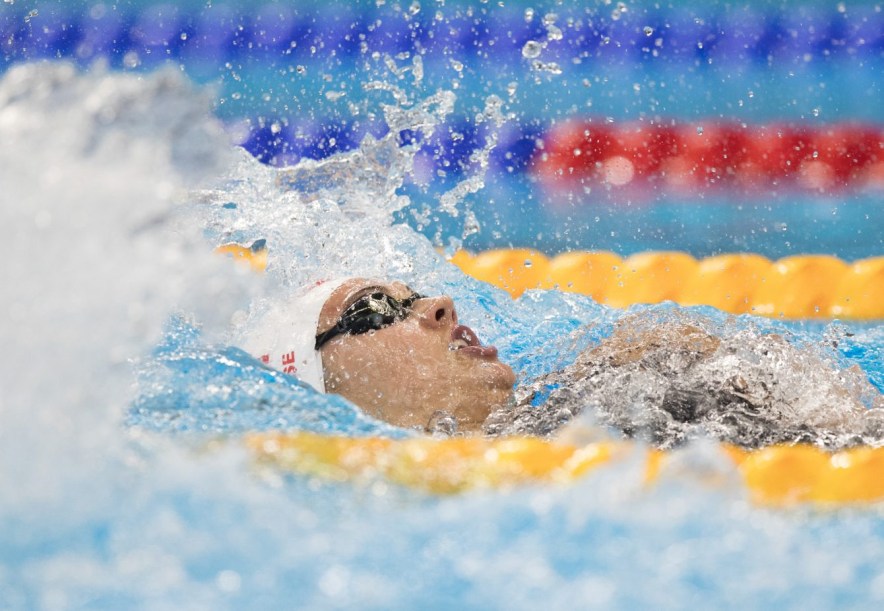 Rio 2016: Kylie Masse 100m backstroke Canada's Kylie Masse competes in the during women's 100 backstroke semifinal swimming at the Olympic games in Rio de Janeiro, Brazil, Monday August 8, 2016. COC Photo/Mark Blinch