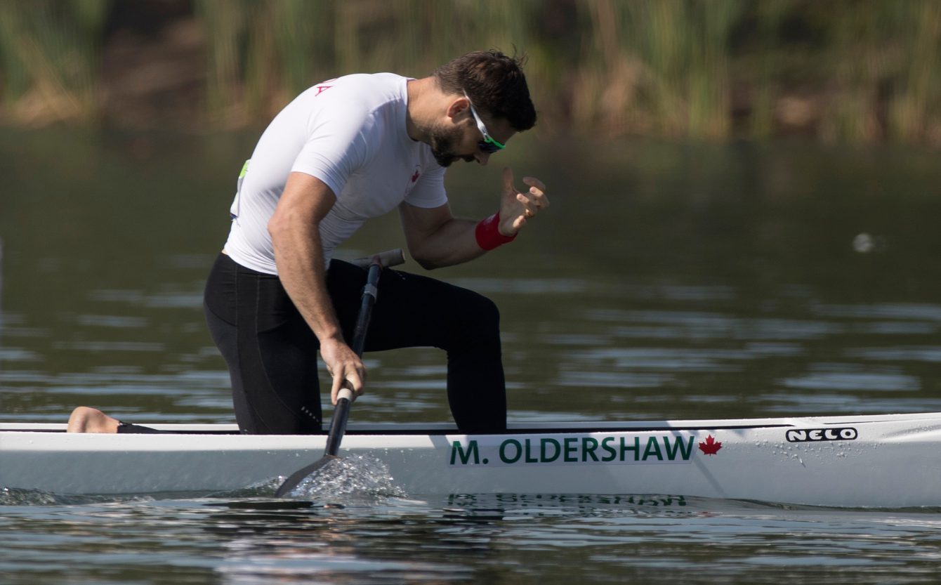 Canada's Mark Oldershaw reacts after not making the final in the Men's Canoe Single 1000m at the Olympic games in Rio de Janeiro, Brazil, Monday, August 15, 2016. COC Photo/Jason Ransom