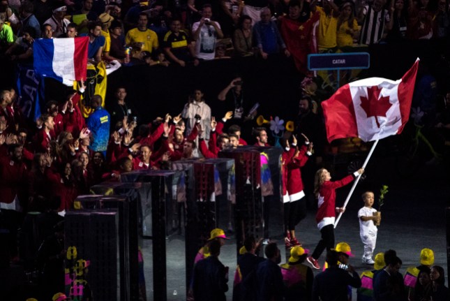 OpeningCeremonies_DavidJacksonPhoto-2 Team Canada enters the Maracana Stadium during the opening ceremonies of the olympic games in Rio de Janeiro, Brazil, Friday August 5, 2016. COC Photo/David Jackson