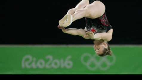 Rio 2016: Rosie MacLennan Rosie MacLennan competes on trampoline at Rio 2016