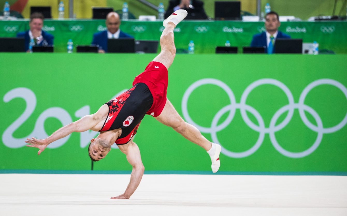 Scott Morgan on floor exercise at Rio 2016