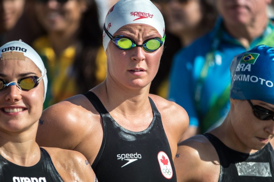 Team Canada's Stephanie Horner during the women's 10km open water swim at Copacabana Beach, Rio de Janeiro, Brazil, Monday August 15, 2016. COC Photo/David Jackson