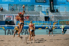 Jamie Broder and Kristina Valjas at the FIVB World Tour Finals